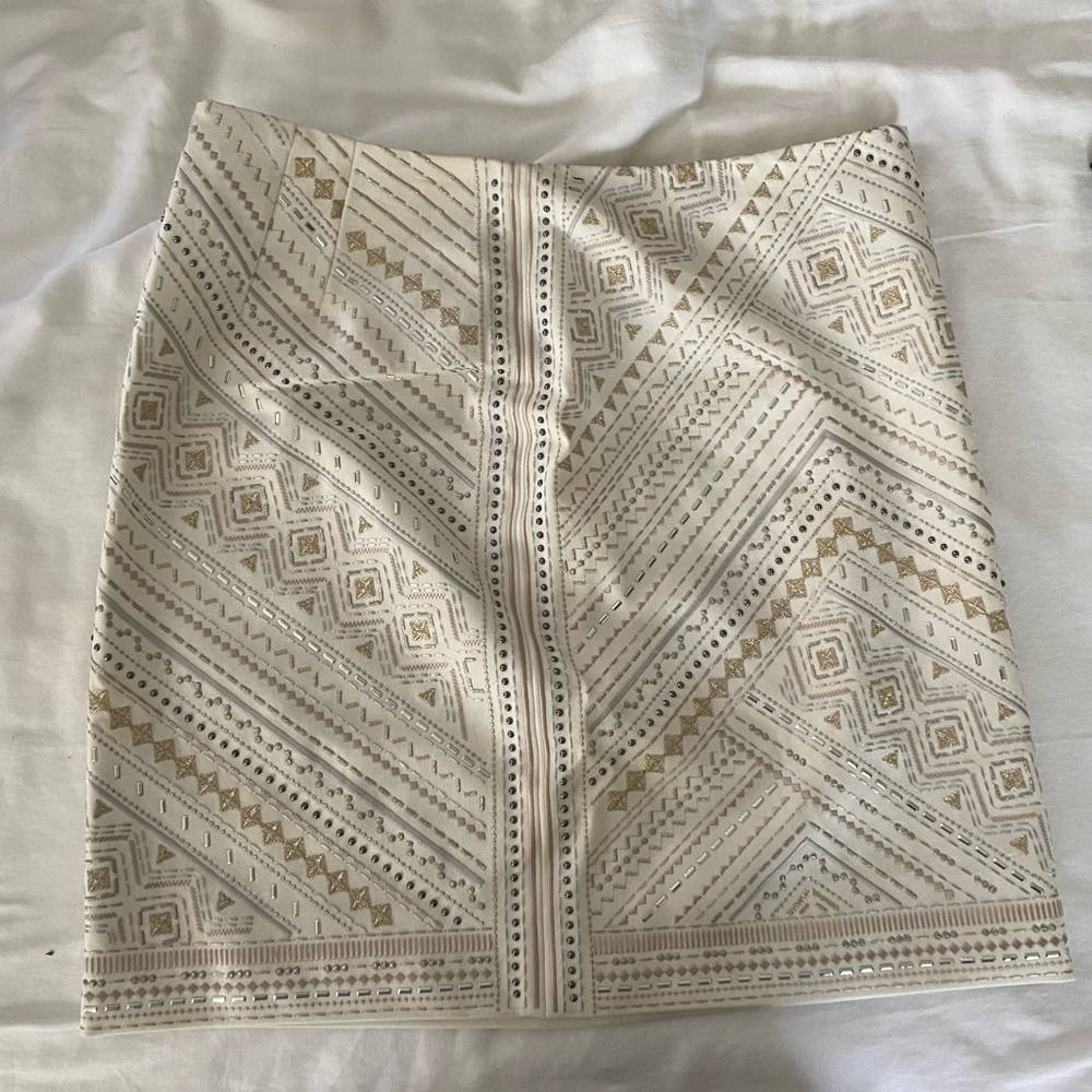 White House Black Market Embellished mini skirt
